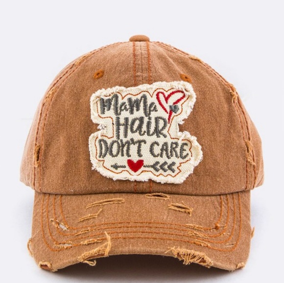 Lana Bean Jewels Accessories - Mama hair don't care! Distressed hat